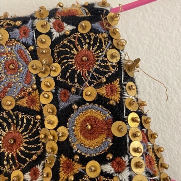 NEW with Defects Ulla Johnson Size 2 PRIYA Dress Embroidered Beaded Crisscross - Picture 7 of 12